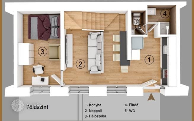 5-комнатная квартира 73 м² в Будапеште, Венгрия, фото 2