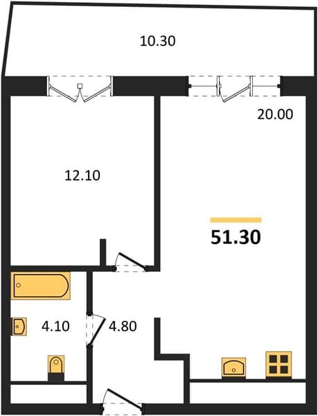1-Bedroom Apartment in Morello Hotel Complex, Anapa