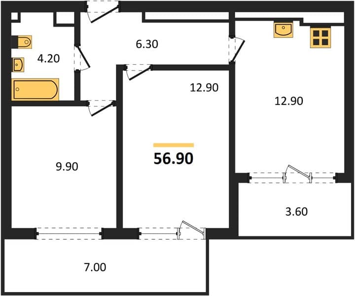 1-Bedroom Apartment in Nesquary Garden, Sochi