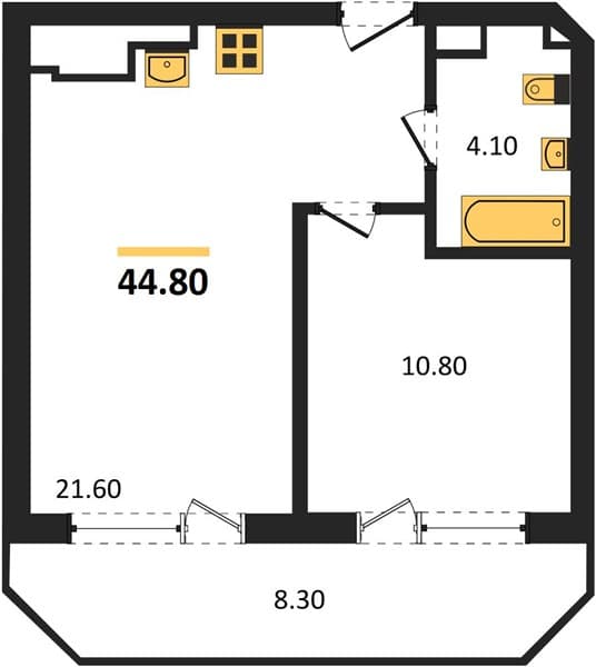 1-Bedroom Apartment in Neskuchny Sad, Sochi