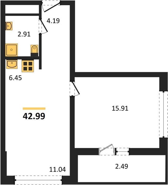 Studio Apartment in Oxygen Complex, Bytkha, Sochi