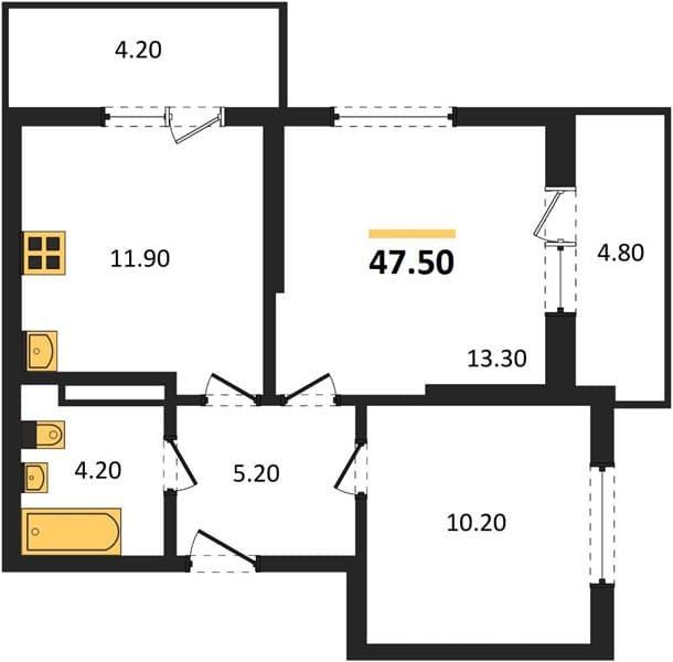 1-Bedroom Apartment in Lestoriya, Krasnodar Krai, Sochi
