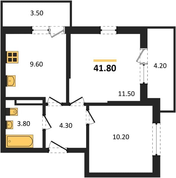 1-Bedroom Apartment in Lestoriya, Sochi