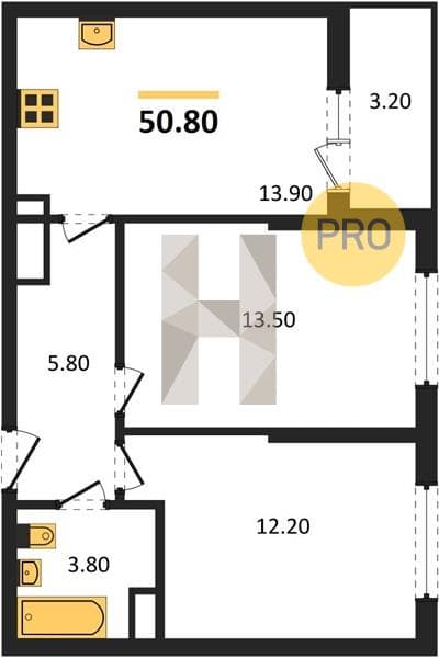 1-Bedroom Apartment in Oblaka-3, Novorossiysk
