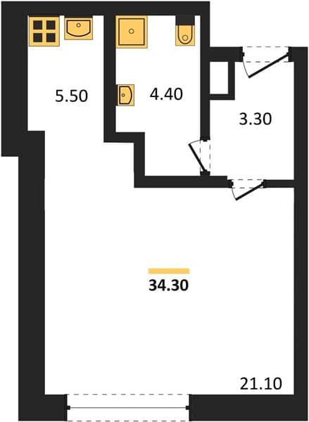 Studio Apartment in Letnyy Residential Complex, Sochi