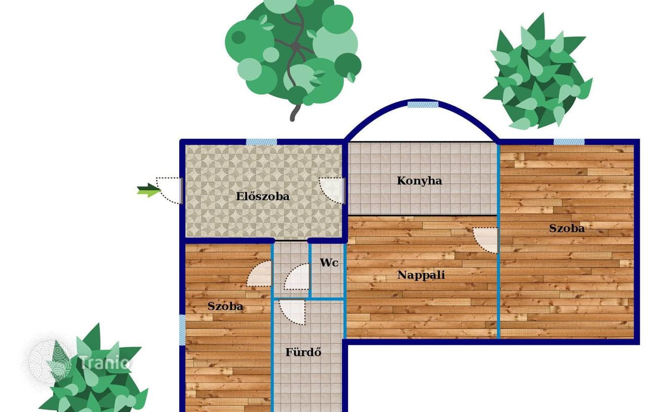 3-комнатная квартира 68 м² в Районе II, Венгрия, фото 5