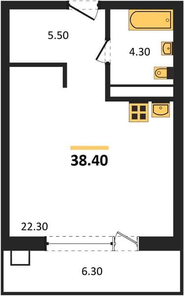 Studio Apartment in Gostinichny Kompleks More Tut, Golubitskaya