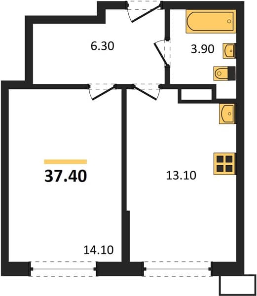 1-Bedroom Apartment with Balcony in Porto-Novo, Tsemdolina