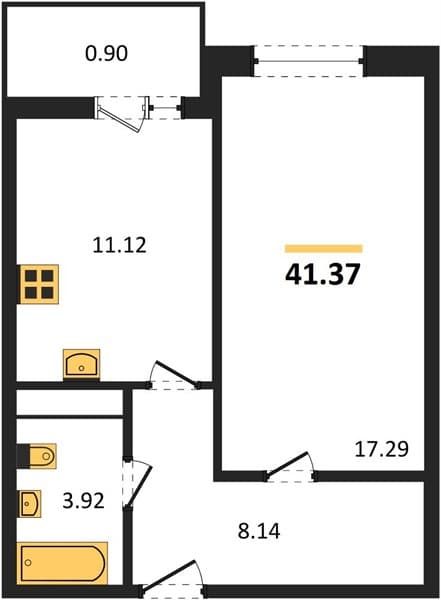 1-Bedroom Apartment in Centralny Residential Complex, Anapa