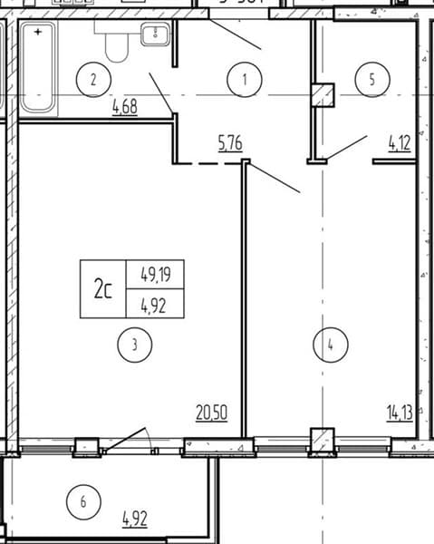 1-Bedroom Apartment in Luchi, Anapa
