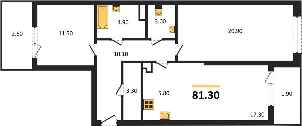2-Bedroom Apartment with Sea View in Supsekh