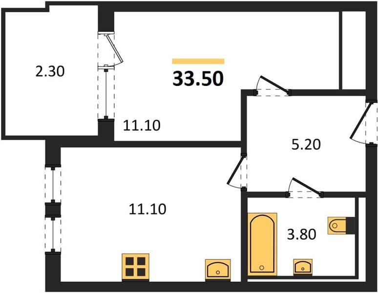 1-Bedroom Apartment with Sea View in Novorossiysk