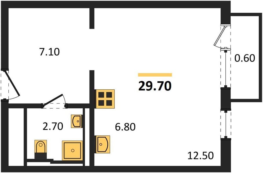 Studio Apartment in Barsa, Novorossiysk