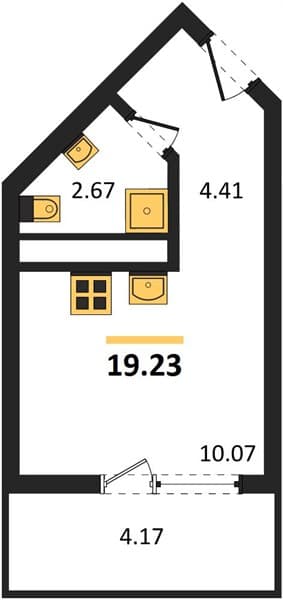 Studio Apartment in Botanica Hills, Nebug