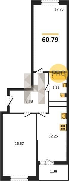 2-Bedroom Apartment in Centralny, Anapa