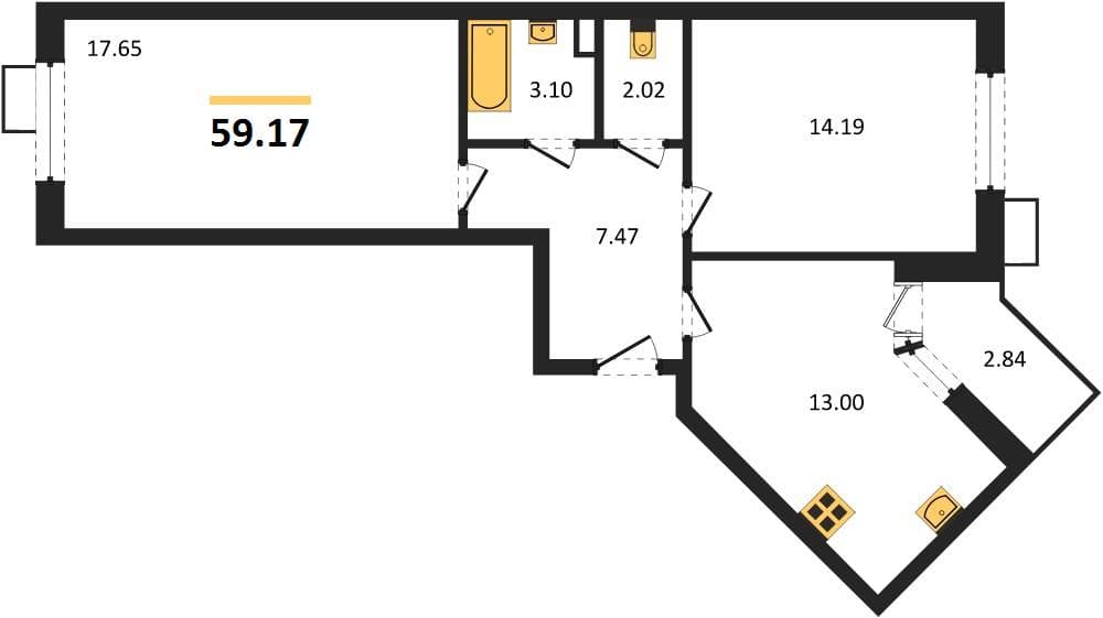1-Bedroom Apartment in Sady u Morya, Temryuk