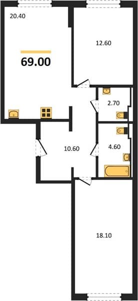 1-Bedroom Apartment with Sea View in Novorossiysk