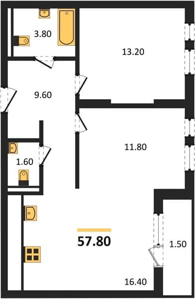 1-Bedroom Apartment with Sea View in Novorossiysk
