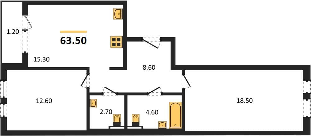 1-Bedroom Apartment with Sea View in Novorossiysk