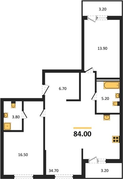 1-Bedroom Apartment in Clouds-3, Novorossiysk