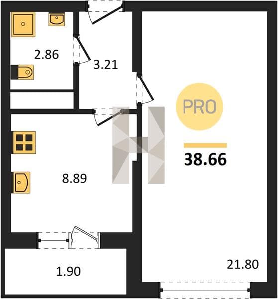 Studio Apartment in Oxygen Complex, Sochi