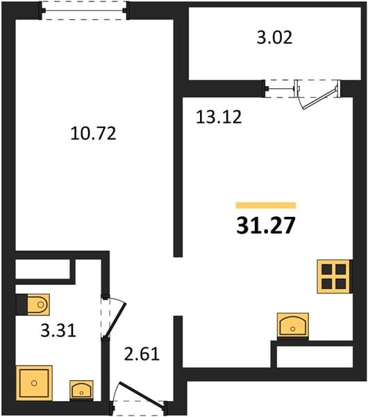 Studio Apartment in Botanica Hills, Nebug