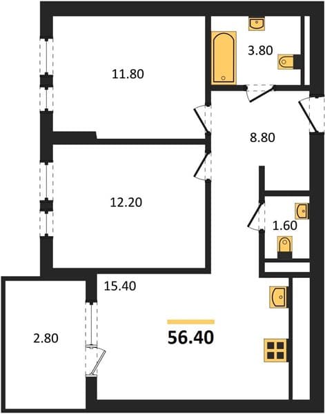 2-Bedroom Apartment with Sea View in Novorossiysk
