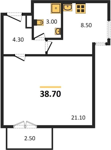 Studio Apartment in Letny Complex, Sochi