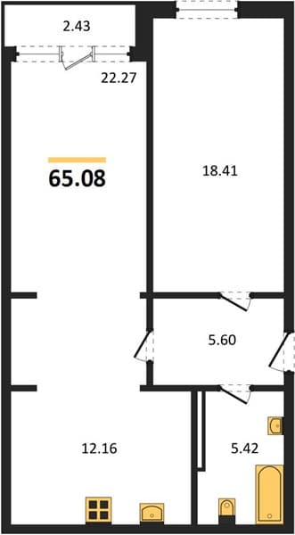 2-Bedroom Apartment in Svetsky Les, Sochi