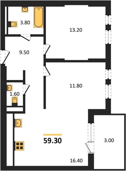 1-Bedroom Apartment with Sea View in Novorossiysk