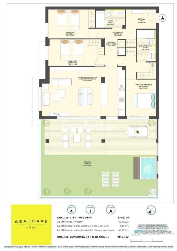 Квартира в Финестрате, Испания, 94.75 м², фото 2