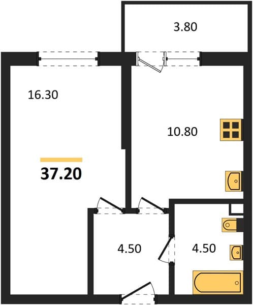 Studio Apartment in Kudepta, Sochi