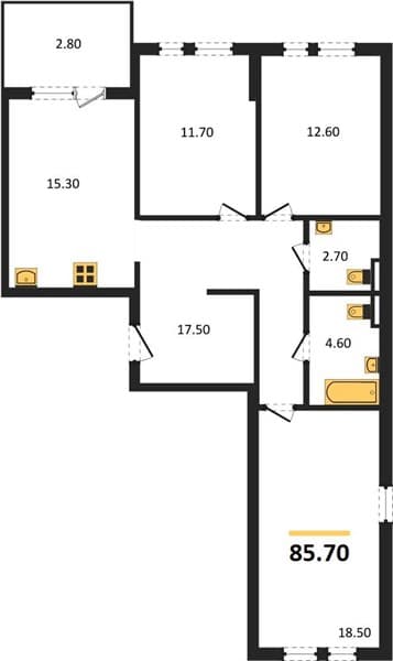 2-Bedroom Apartment with Sea View in Novorossiysk