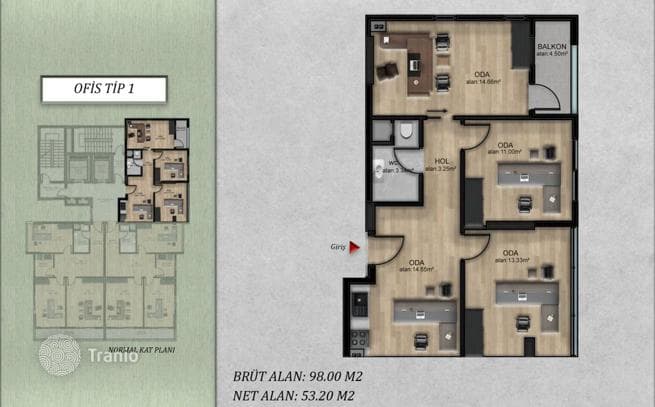 3-Bedroom (3+1) Apartments in Mezitli, Mersin, photo 2