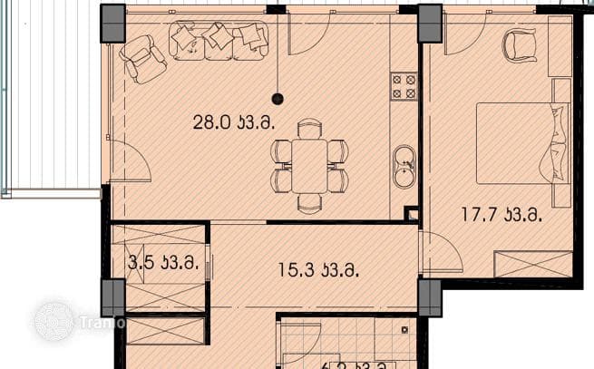 Apartment with Nature Views and Rooftop Lounge in Tbilisi, photo 5