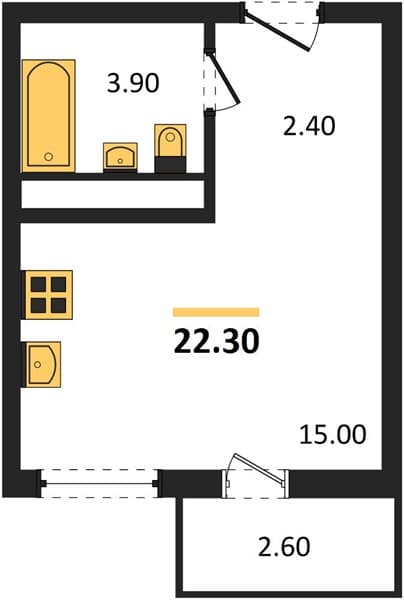 Studio Apartment in Oblaka-3, Novorossiysk
