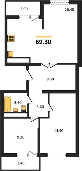 2-Bedroom Apartment with Sea View in Novorossiysk