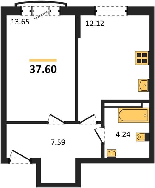 1-Bedroom Apartment in Svetsky Les, Sochi