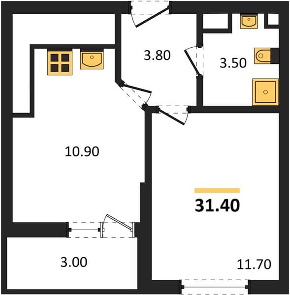 Studio Apartment in Oblaka-3, Novorossiysk