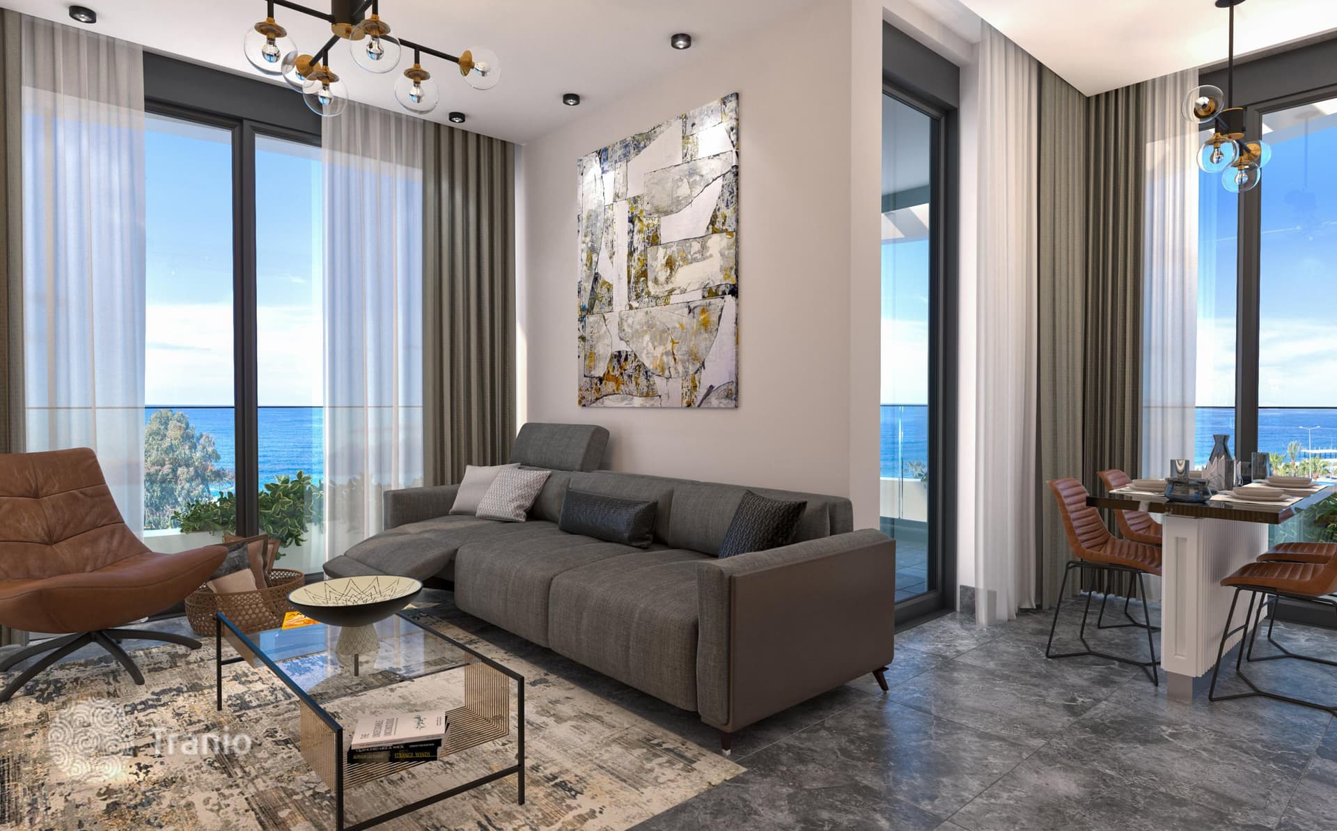 New Luxury Apartments with Pools and Garden on the Beachfront in Alanya