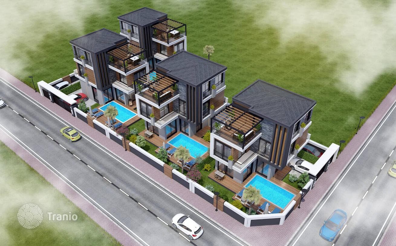 3-Bedroom Villas with Private Pool and Garden in Dosemealti, Antalya