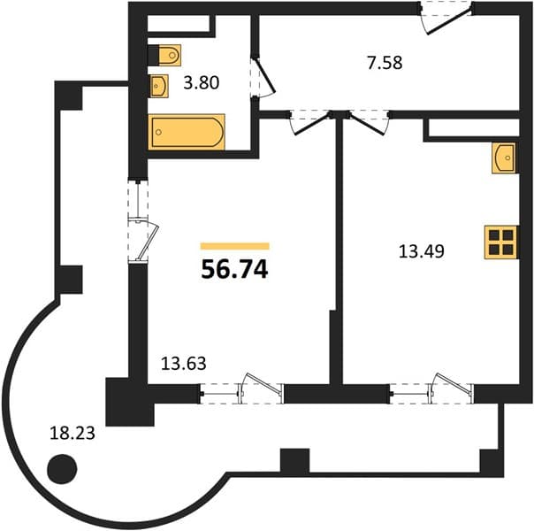1-Bedroom Apartment in Marine Garden Sochi 4* Hotels and Resort, Sochi