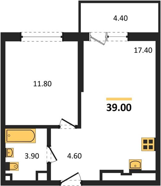 1-Bedroom Apartment in Lestoriya, Sochi