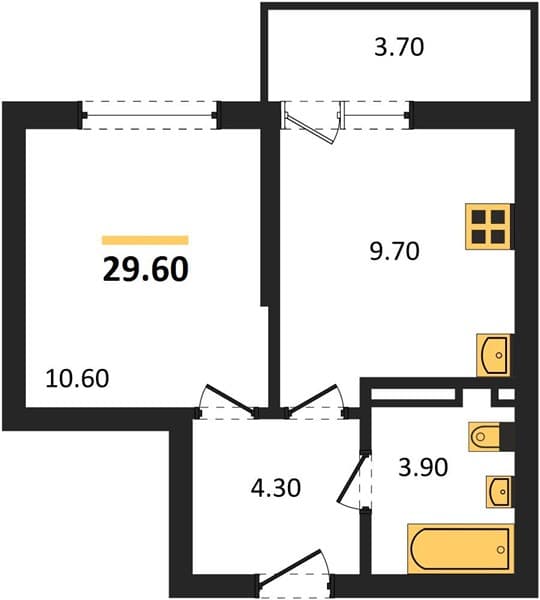 Studio Apartment in Flora, Kudepsta, Sochi
