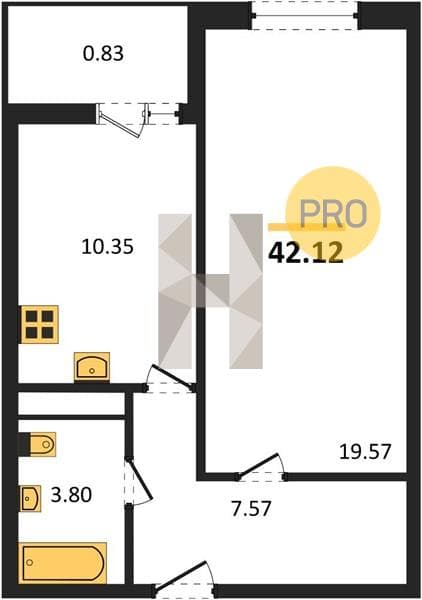 1-Bedroom Apartment in Tsentralny, Anapa