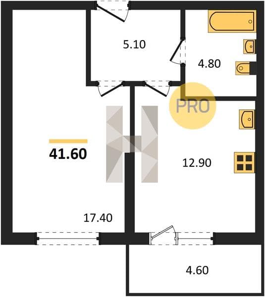 1-Bedroom Apartment in Oblaka-3, Novorossiysk