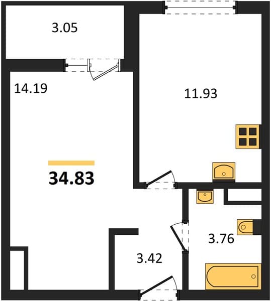 Studio Apartment in Botanica Hills, Nebug