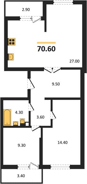 1-Bedroom Apartment in Oblaka-3, Novorossiysk
