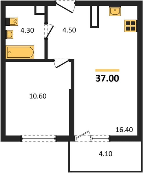 1-Bedroom Apartment in Lestoriya, Sochi