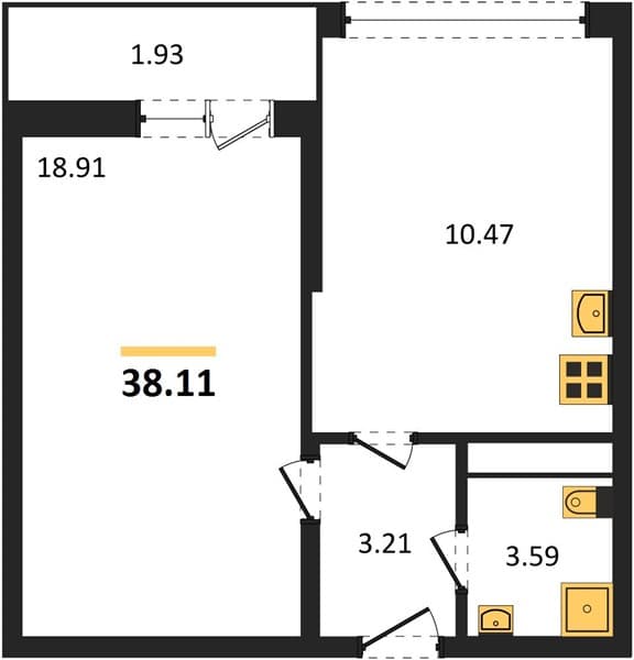 Studio Apartment in Oxygen Complex, Sochi